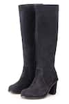 Buy_Dang Shoes_Blue Iolanda Plain Round Toe Long Boots_at_Aza_Fashions