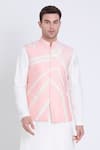 Arun verma_Pink Silk Embroidery Astrid Fleur Resham And Patch Bundi _Online_at_Aza_Fashions