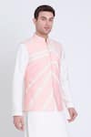 Buy_Arun verma_Pink Silk Embroidery Astrid Fleur Resham And Patch Bundi _Online_at_Aza_Fashions