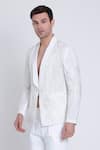 Shop_Arun verma_White Linen Embroidered Aari Jacket _Online_at_Aza_Fashions