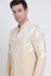 Shop_Arun verma_Beige Linen Embroidered Geometric Pattern Kurta With Pant _Online_at_Aza_Fashions