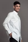 Arun verma_White Silk Embroidered Placement Shirt Kurta_Online_at_Aza_Fashions