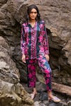 Dash and Dot_Multi Color 100% Recycled Polyester Printed Floral Shirt And Pant Set  _Online_at_Aza_Fashions