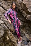 Buy_Dash and Dot_Multi Color 100% Recycled Polyester Printed Floral Shirt And Pant Set  _Online_at_Aza_Fashions