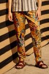 Shop_Dash and Dot_Multi Color 100% Cotton Printed Garden Turn Up Pant_Online_at_Aza_Fashions
