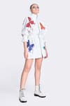 Buy_Shahin Mannan_White Gabardine Embroidery Thread High Butterfly Splashes Pattern Jacket Dress _Online_at_Aza_Fashions