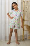 Buy_Fairies Forever_Green Cotton Print Ice Cream Night Suit_at_Aza_Fashions