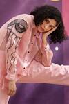 Buy_Shilpi Gupta_Pink Organza Embellished Sequin Collared Pocketed Shirt_Online_at_Aza_Fashions