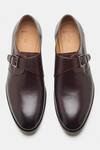 Shop_Kozasko_Brown Goodyear Welted Single Strap Monk Shoes _at_Aza_Fashions