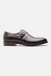 Kozasko_Brown Goodyear Welted Single Strap Monk Shoes _Online_at_Aza_Fashions
