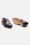 Shop_Kozasko_Brown Goodyear Welted Single Strap Monk Shoes _Online_at_Aza_Fashions