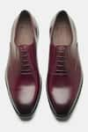 Shop_Kozasko_Maroon Goodyear Welted Chisel Toe Oxford Shoes _at_Aza_Fashions