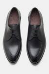 Shop_Kozasko_Black Goodyear Welted Apron Toe Derby Shoes _at_Aza_Fashions