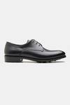 Kozasko_Black Goodyear Welted Apron Toe Derby Shoes _Online_at_Aza_Fashions