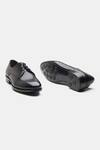 Shop_Kozasko_Black Goodyear Welted Apron Toe Derby Shoes _Online_at_Aza_Fashions