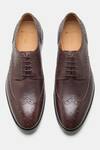 Shop_Kozasko_Brown Goodyear Welted Milled Wingtip Derby Shoes _at_Aza_Fashions