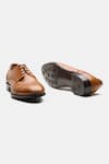 Shop_Kozasko_Brown Goodyear Welted Semi Brogue Derby Shoes _at_Aza_Fashions