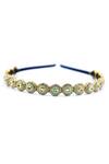 Buy_Foot Fuel_Gold Crystals Studded Hairband _Online_at_Aza_Fashions