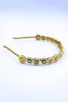 Foot Fuel_Gold Beads Geometric Brooch Hairband _Online_at_Aza_Fashions