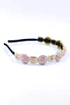 Buy_Foot Fuel_Gold Beads, Crystals Work Brooch Hairband _Online_at_Aza_Fashions