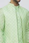 Buy Rng Safawala Green Cotton, Linen, Silk Embroidery Block Print Jacket Kurta Set Buy_Rng Safawala_Green Cotton, Linen, Silk Embroidery Block Print Jacket Kurta Set