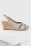 Shop_OROH_Grey Segovia Criss Cross Wedges _at_Aza_Fashions