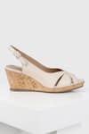 Shop_OROH_Beige Segovia Criss Cross Strap Wedges _at_Aza_Fashions