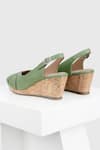 Buy_OROH_Green Segovia Criss Cross Strap High Cork Wedges _Online_at_Aza_Fashions