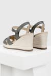 Buy_OROH_Grey Yute Criss Cross Strappy Wedges _Online_at_Aza_Fashions