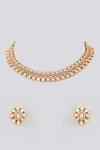Shop_Zevar by Geeta_Gold Plated Kundan Gleaming Starlet Embellished Jewellery Set_at_Aza_Fashions