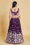 Shop Samyukta Singhania Purple Polyester, Organza Zari, Sequins, Embroidery Floral Pleated Lehenga Set at Aza Fashions Shop_Samyukta Singhania_Purple Polyester, Organza Zari, Sequins, Embroidery Floral Pleated Lehenga Set _at_Aza_Fashions