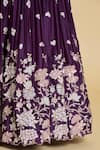 Shop Samyukta Singhania Purple Polyester, Organza Zari, Sequins, Embroidery Floral Pleated Lehenga Set Shop_Samyukta Singhania_Purple Polyester, Organza Zari, Sequins, Embroidery Floral Pleated Lehenga Set