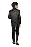 Shop_Samyukta Singhania_Black Terry Korean Printed Fleur Coat With Pant Set _Online_at_Aza_Fashions