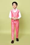 Buy_Samyukta Singhania_Pink Terry Solid Notched Lapel Coat Suit Pant Set _Online_at_Aza_Fashions