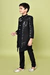 Buy_Samyukta Singhania_Black Terry Embroidered Sequins Sherwani Kurta Set 