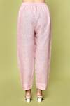 Buy_Naintara Bajaj_Pink Linen Embellished Threadwork Mandarin Collar Floral Tunic With Pant_Online_at_Aza_Fashions