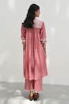 Shop_Payal Pratap_Pink Handloom Cotton Solid Celine Pant _at_Aza_Fashions