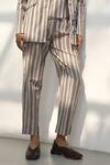 Buy_Payal Pratap_Beige Handloom Linen Printed Striped Chorio Trouser 