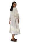 Buy_Payal Pratap_Ivory Handloom Cotton Embroidered Floral Round Pistoia Dress _Online_at_Aza_Fashions