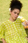 Buy_RAAS LIFE_Green Top Cotton Silk Print Chequered Round Collar With Shorts_Online_at_Aza_Fashions