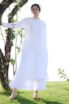 RAAS LIFE_White Linen Cotton Plain Collared Neck Magnolia Tunic With Pant _Online_at_Aza_Fashions