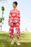 Buy_RAAS LIFE_Multi Color Linen Cotton Print Mekko Floral Marigold Shirt And Trouser Set 