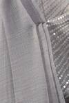 Tarun Tahiliani_Grey Embroidered Sequin Asymmetric V Shimmer Draped Dress _Online_at_Aza_Fashions