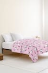 Buy_The Baby Atelier_Pink Organic Cotton Print Sheep Junior Quilt _at_Aza_Fashions