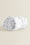 Shop_The Baby Atelier_White Organic Cotton Print Dot Junior Quilt _at_Aza_Fashions