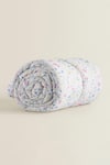 Shop_The Baby Atelier_Multi Color Organic Cotton Flower Print Baby Quilt _at_Aza_Fashions