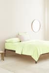Buy_The Baby Atelier_Green Organic Cotton Solid Duvet Cover_at_Aza_Fashions