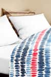 The Baby Atelier_Red Organic Cotton Brushstroke Print Junior Bed Cover _Online_at_Aza_Fashions