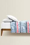 Shop_The Baby Atelier_Blue Organic Cotton Brushstroke Print Junior Bed Cover _at_Aza_Fashions