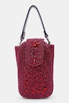 Buy_VERSUHZ_Maroon Crystal Stone Embellished Clutch _at_Aza_Fashions